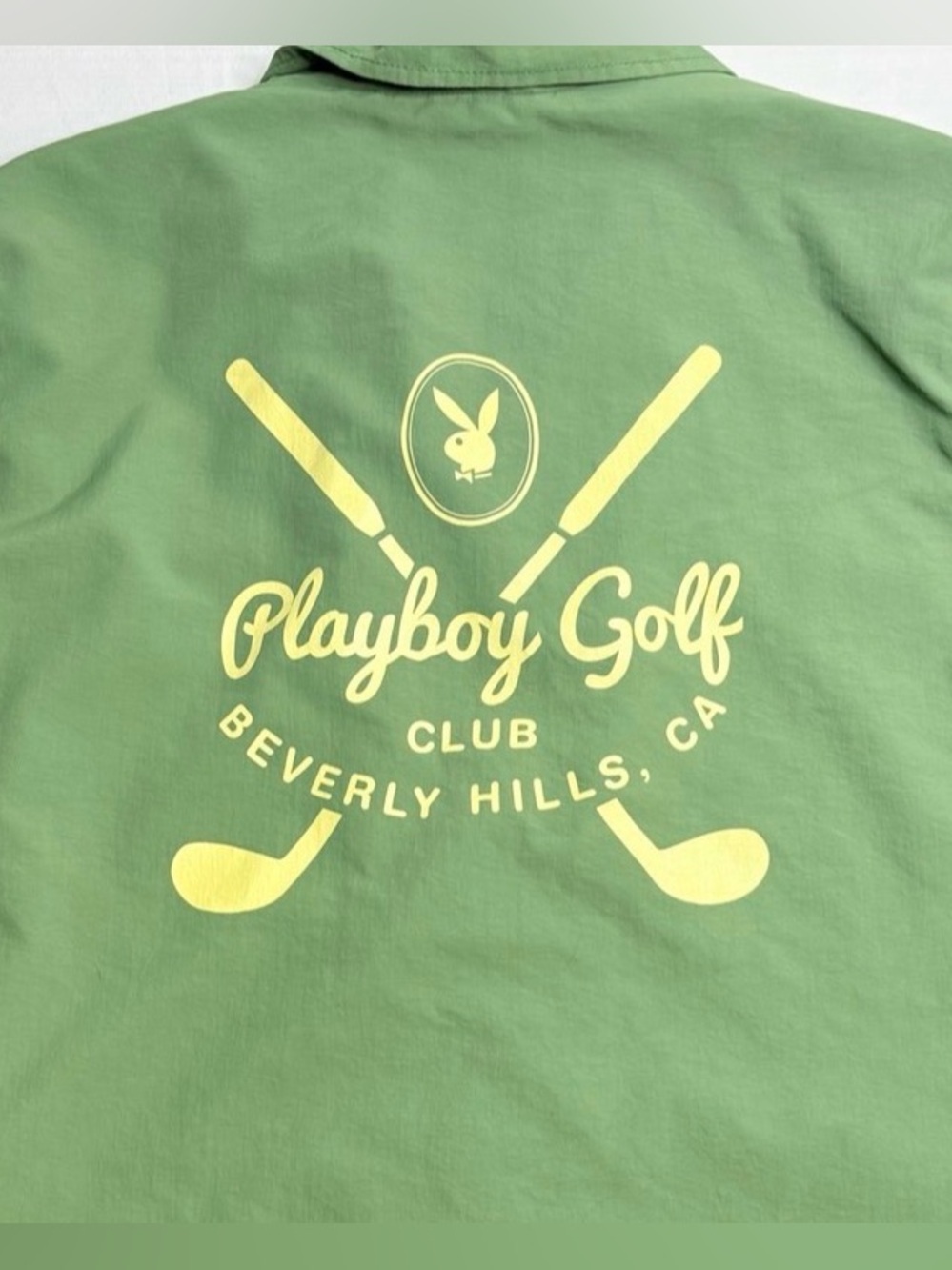 Playboy Men’s Clubs Coaches Green Jacket Lightweight Medium - Picture 11 of 11